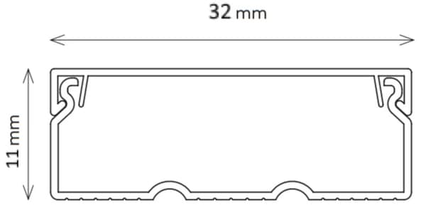 AKS Kabelränna 11x32x2000mm 2m