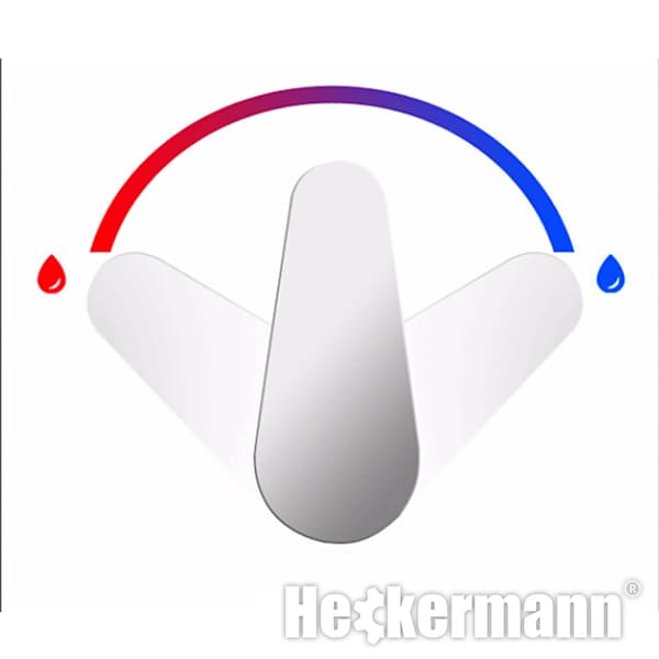 Heckermann AF5 Silver väggmonterad badkarsblandare