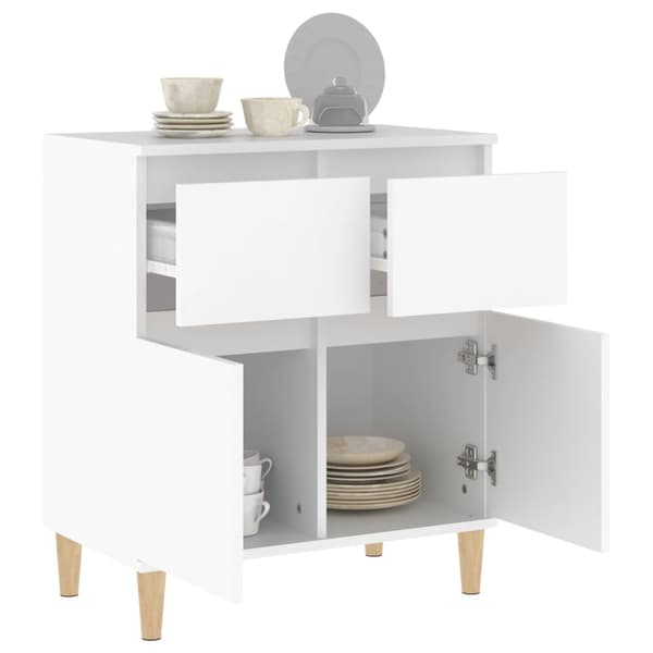 vidaXL kommode, hvid, 60x35x70 cm, træbaseret materiale