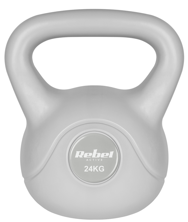 Kettlebell Rebel Active RBA-2322G-24 bituminös 24 kg Grå