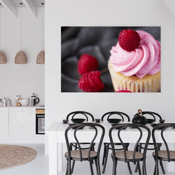 Canvastavla Kök Hallonmuffin 60x40