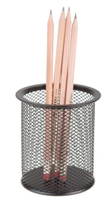 Stor rund sort organizer-krus