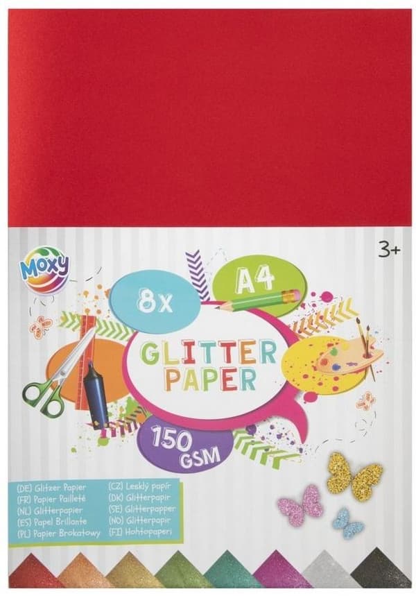 Glitterpapir A4/8K
