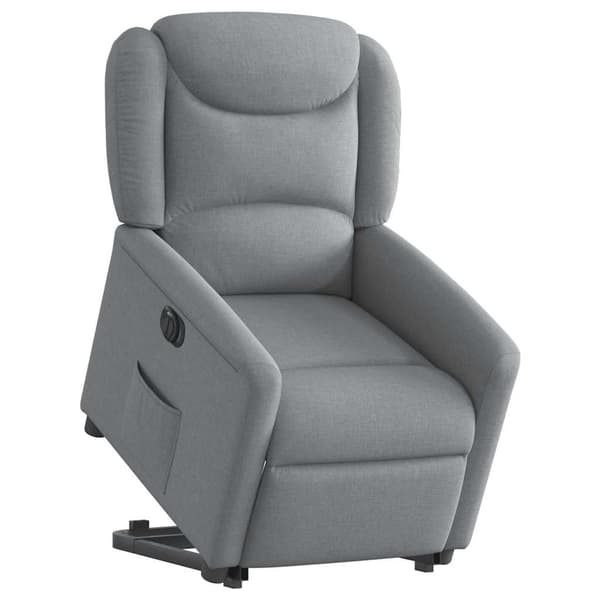 vidaXL Elektrisk lyftande massagefåtölj ljusgrå