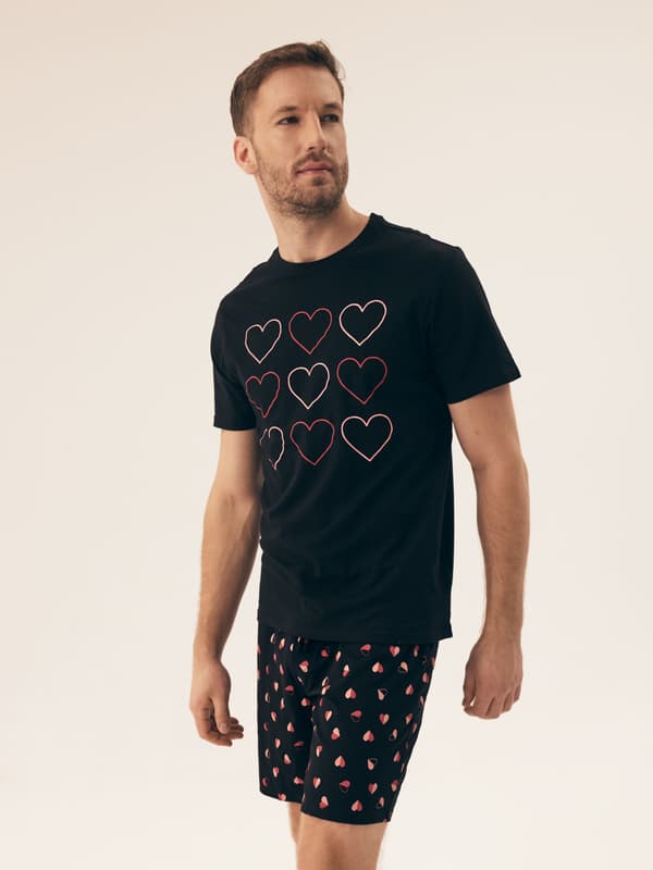Sweet Henderson Herrepyjamas | Sort, Pink L