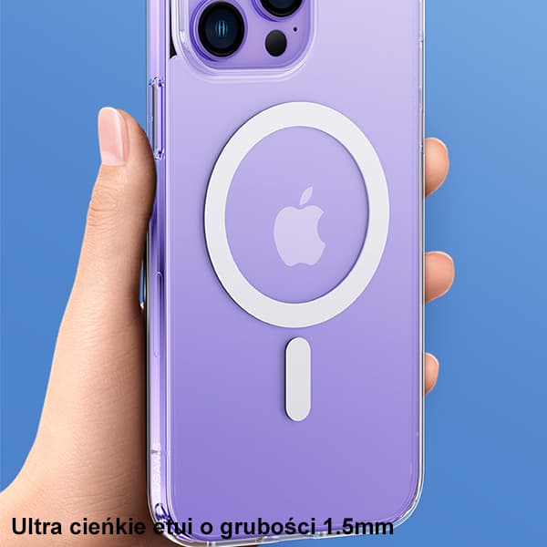 USAMS Ice Magnet-skal för iPhone 14 Plus / 15 Plus transparent