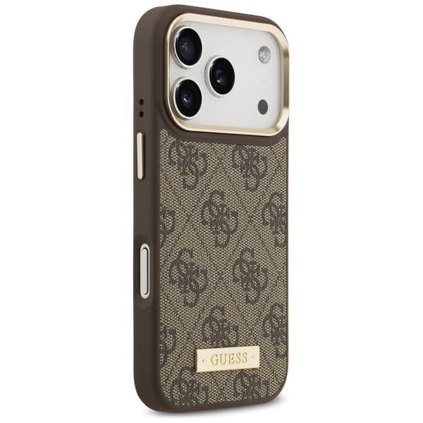 Guess 4G Logo Plate MagSafe-etui til iPhone 17 Pro brunt