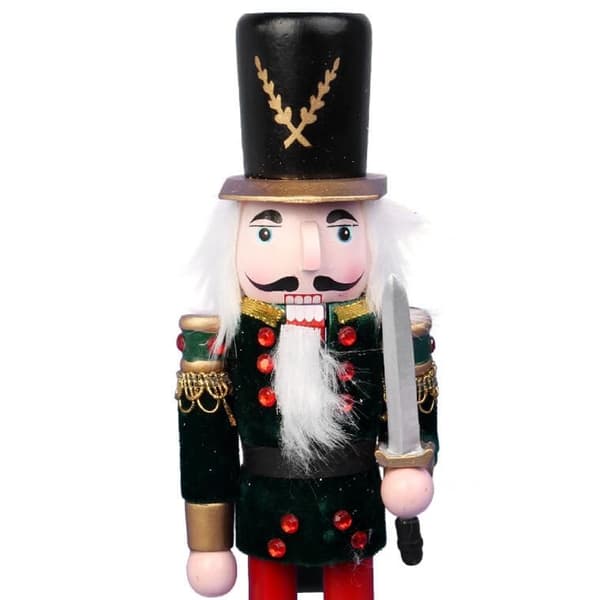 Sort nøddeknæk - Julepynt figur, 30 cm