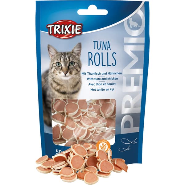 Kattgodis Tonfiskrullar Trixie PREMIO 50g