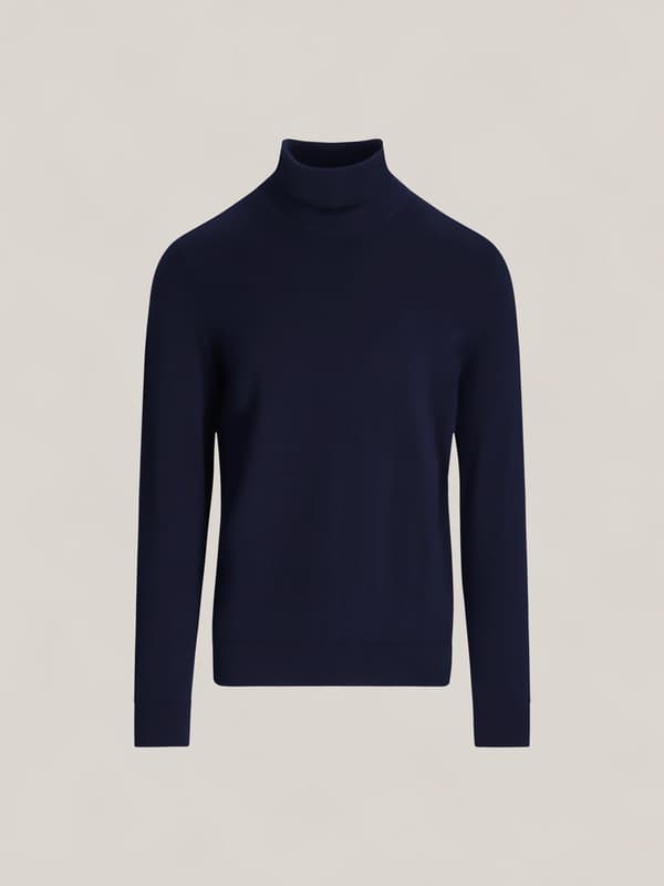 BRACKEN MARINEBLÅ TURTLENECK XL