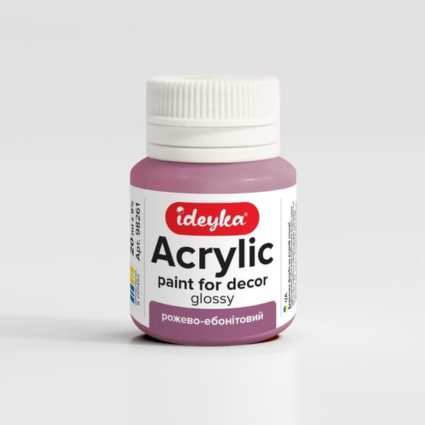 Akryylimaali Vaaleanpunainen ja eboniitti 20ml
