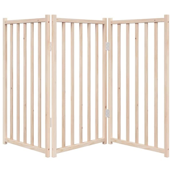 vidaXL foldbart sikkerhedsgitter til hunde, 3 paneler, 150 cm