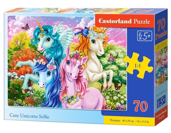 Pussel 70 Söta Enhörningar Selfie CASTOR