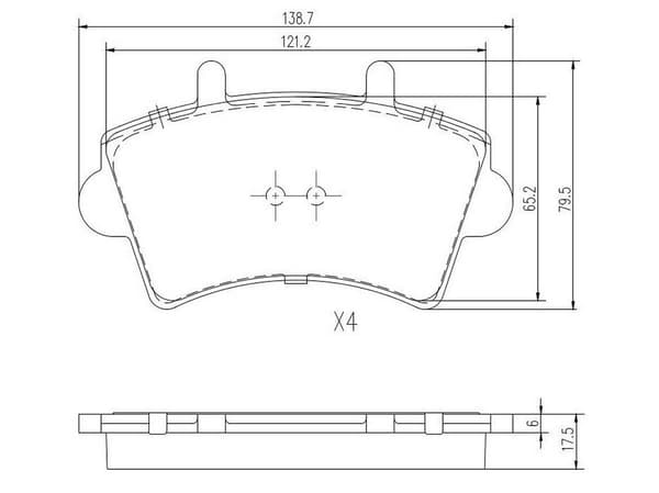 FT29540 FAST BREMSEKLODSER FORAN UDEN SENSOR