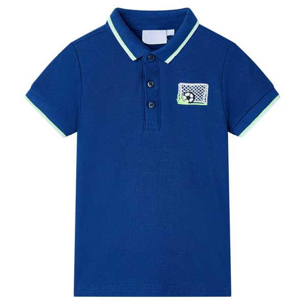 Børnepoloshirt, mørkeblå, 128