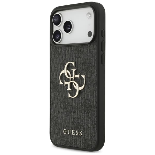 Guess 4G stort logo-cover til iPhone 17 Pro Max, sort