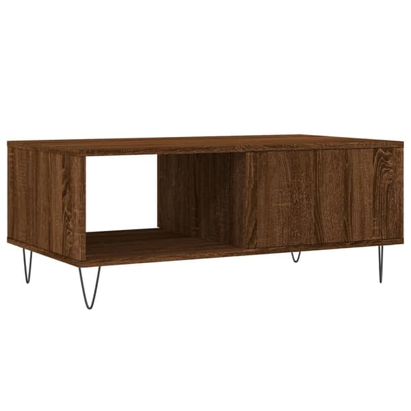 vidaXL sofabord brunt egetræ 90x50x36,5 cm