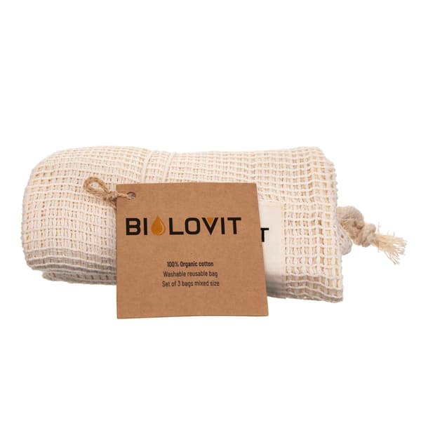Bilovit Zero Waste Shoppingkassar Set - 3 delar