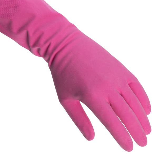 Rosa Latexhandskar - Praktiska - m