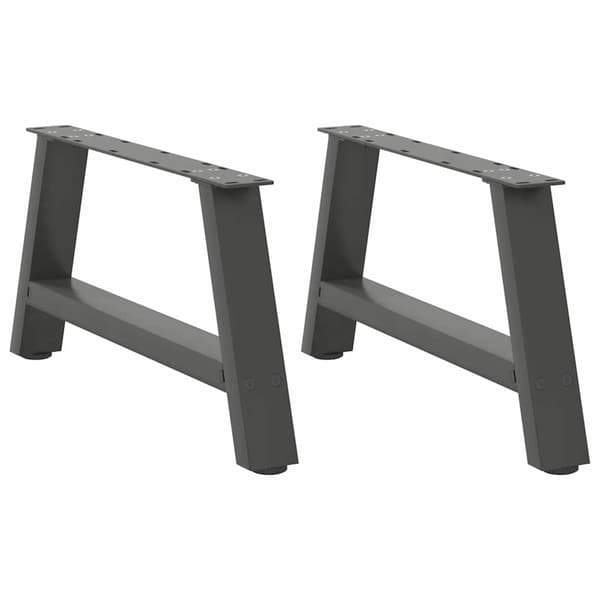 vidaXL Soffbordsben, 2 st, Antracit, 70x(30-31) cm, Stål