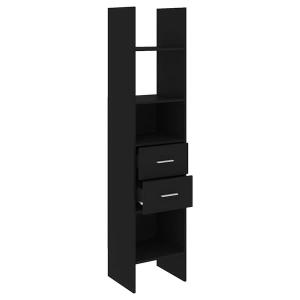 vidaXL bogreol sort 40x35x180 cm spånplade