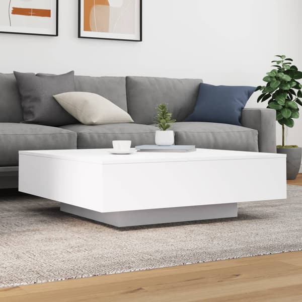 vidaXL Soffbord, Vitt, 100x100x31 cm, Träbaserat Material