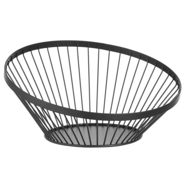 Frugtskål i tråd, sort, med mat finish, diameter 280 mm - Hendi 427088