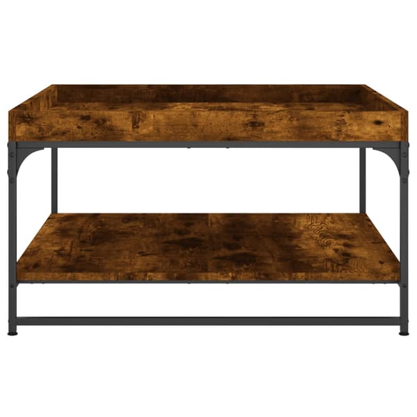 vidaXL sofabord røget eg 80x80x45 cm