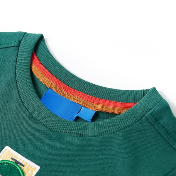Børne langærmet T-shirt, grøn, 128