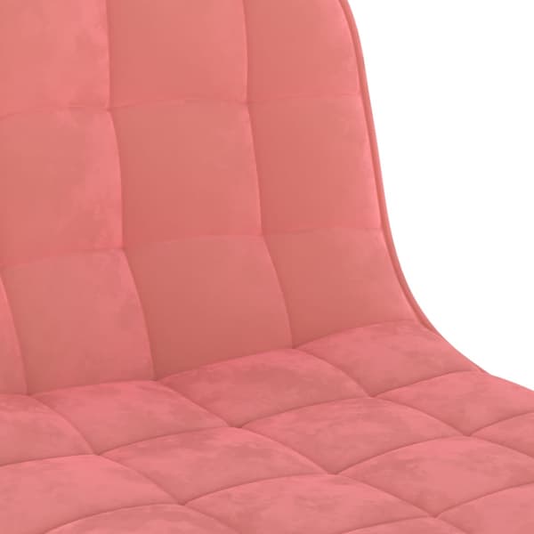 vidaXL Barstolar, set om 2, rosa, klädda i sammet