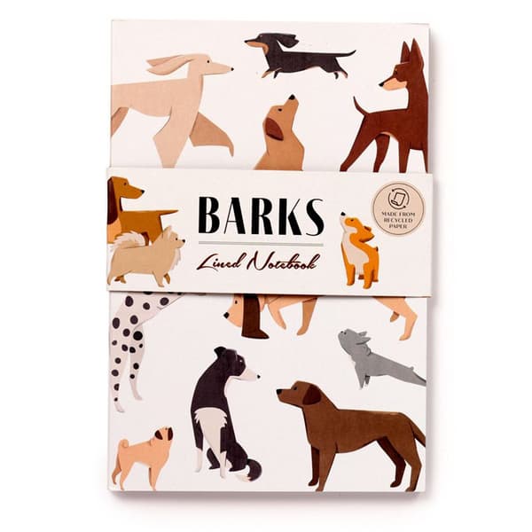 PKMEMO95 Barks Dog A5 linjeret notesbog