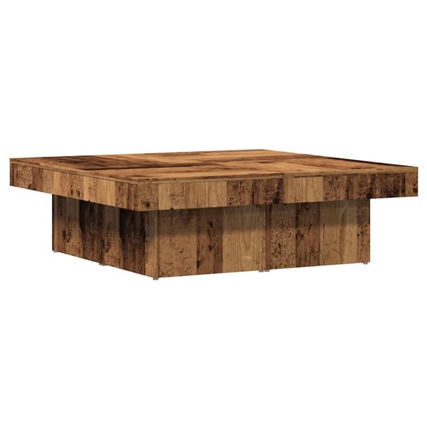 vidaXL sofabord, antik træ, 90x90x28 cm, spånplade