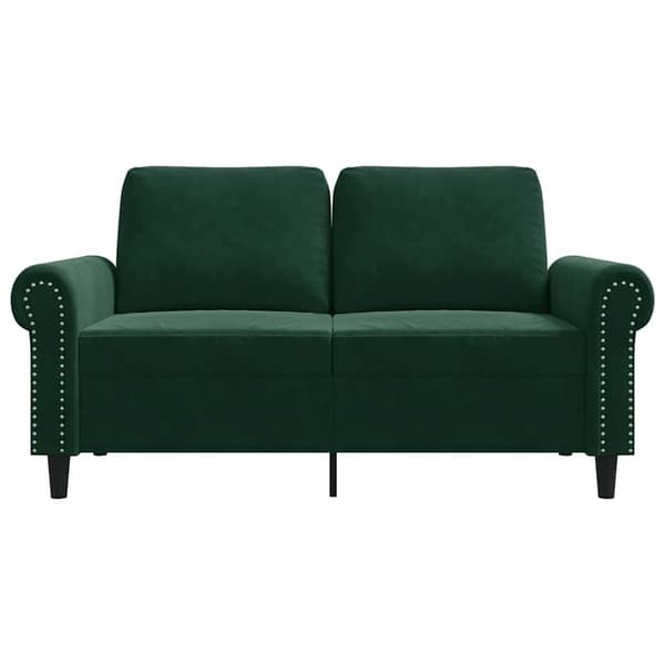 vidaXL 2-sitssoffa mörkgrön 120 cm klädd i sammet