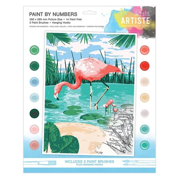 Maleri efter tal - Tropisk flamingo
