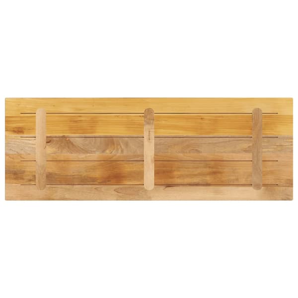 vidaXL bordplade 140x50x3,8 cm rektangulær ru mangotræ
