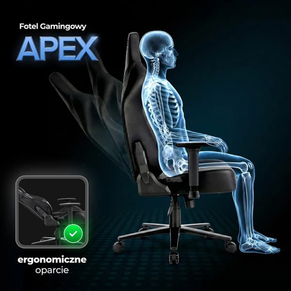 APEX Svart Modern Snurrstol Gaming
