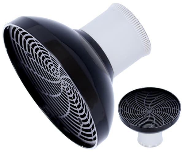 Universal hårtørrerdiffuser til tørring og styling af krøllet hår