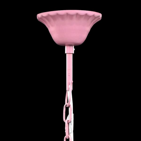 Ljuskrona, 5 glödlampor, Rosa