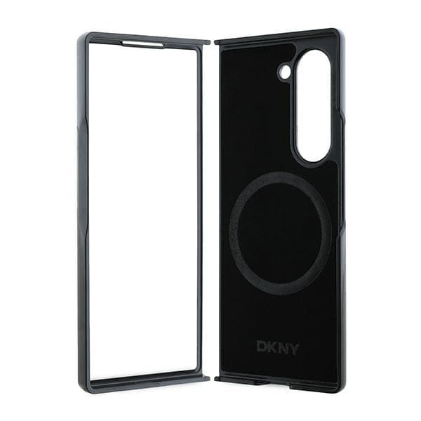 DKNY Repeat Pattern Stack Logo -suojakuori Samsung Galaxy Z Fold6:lle, musta