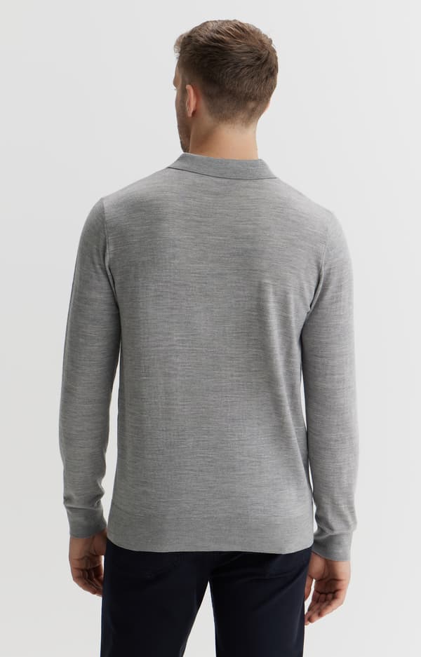 Sweater med knapkrave XXXL