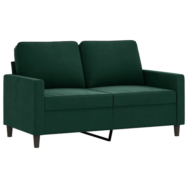 vidaXL 2-sitssoffa mörkgrön 120 cm klädd i sammet