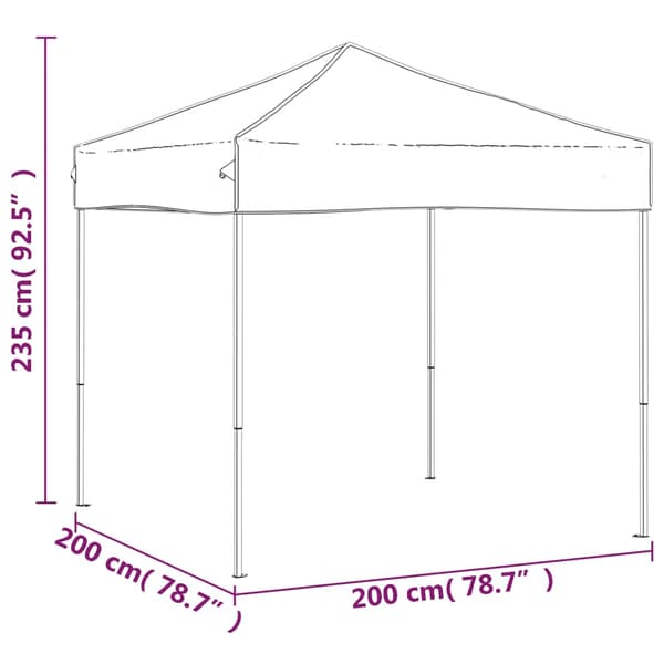 vidaXL foldbart festtelt cremefarvet 2x2 m