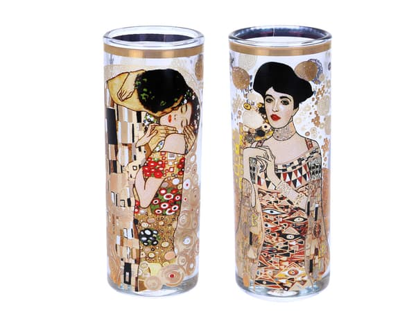 Sæt med 2 vodkaglas - G. Klimt. Kysset + Adele (CARMANI)