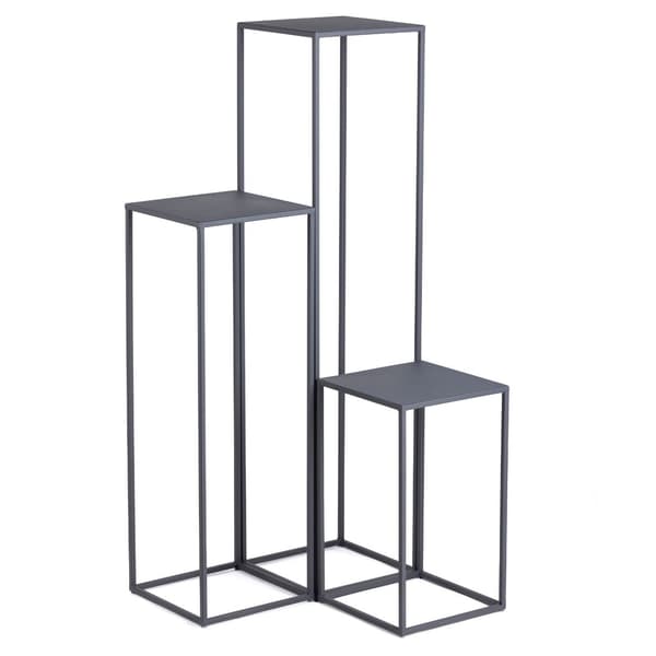 Seisova kukkateline 40 cm grafiitti
