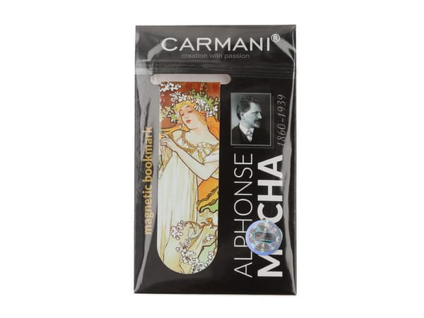 Carmani, magnetisk bogmærke - Alfons Mucha/De fire årstider, forår