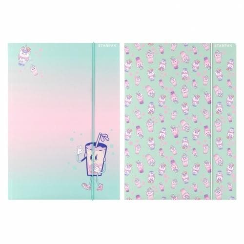 A4 Bubble Tea Mix elastisk mappe