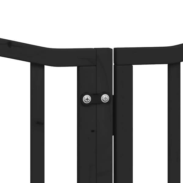 vidaXL foldbar hundegitter med dør 9 paneler sort 450 cm
