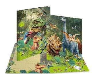 A3-mappe med elastikker Dinosaurer