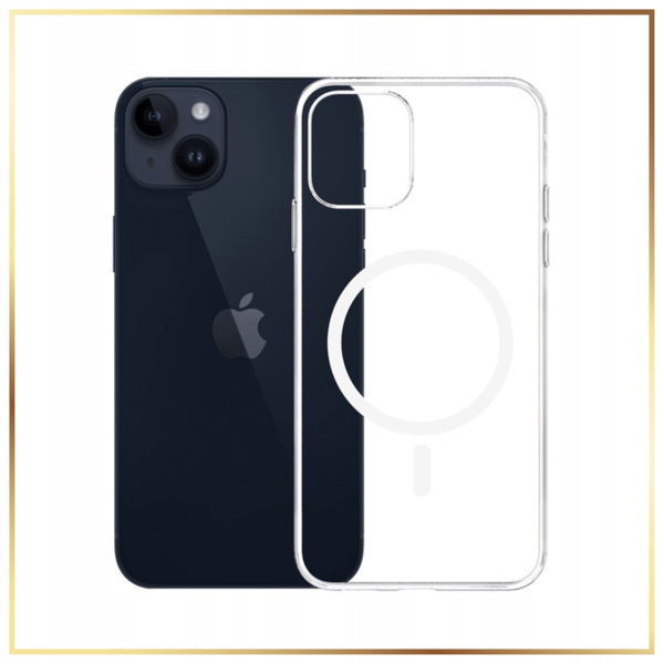 3mk Clear MagCase til MagSafe, til iPhone 15 Pro Max, klar og hvid