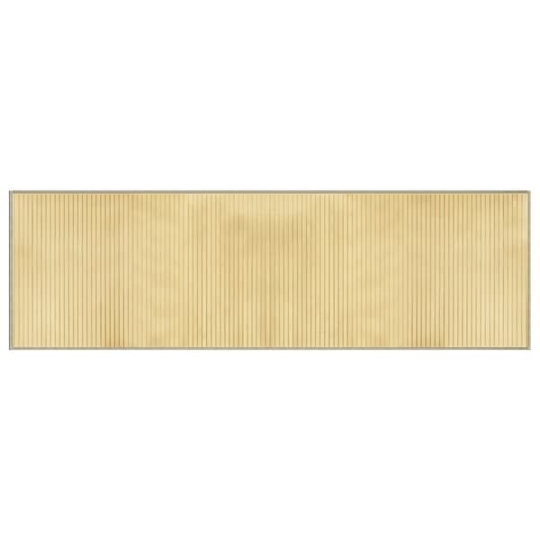 vidaXL Rektangulär matta, ljus naturfärgad, 60x200 cm, bambu